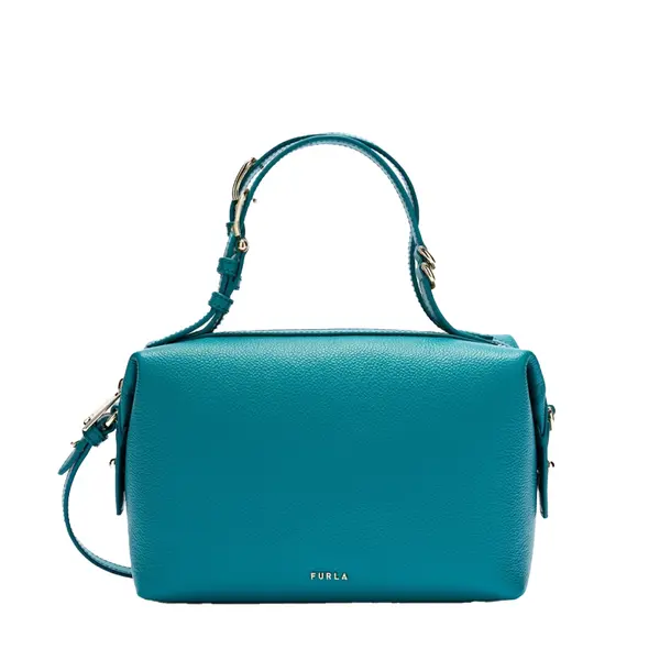 Double mini boston bag amatore blue