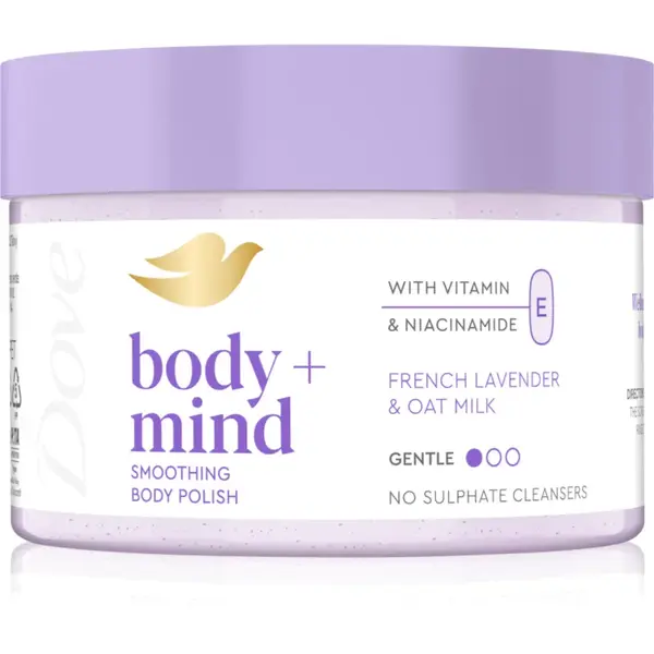 Dove French Lavender & Oat Milk exfoliant pentru corp 295 ml