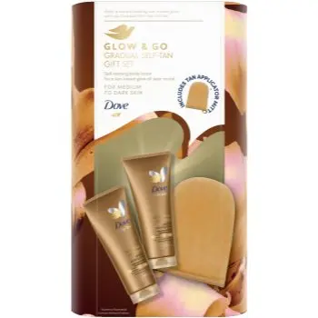 Dove Glow & Go Gradual Self-Tan Gift Set set pentru un bronz perfect