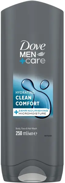 Dove Men+Care Gel de duș Clean Comfort, 250 ml