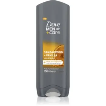 Dove Men+Care Sandalwood&Vanilla gel de duș pentru față, corp și păr