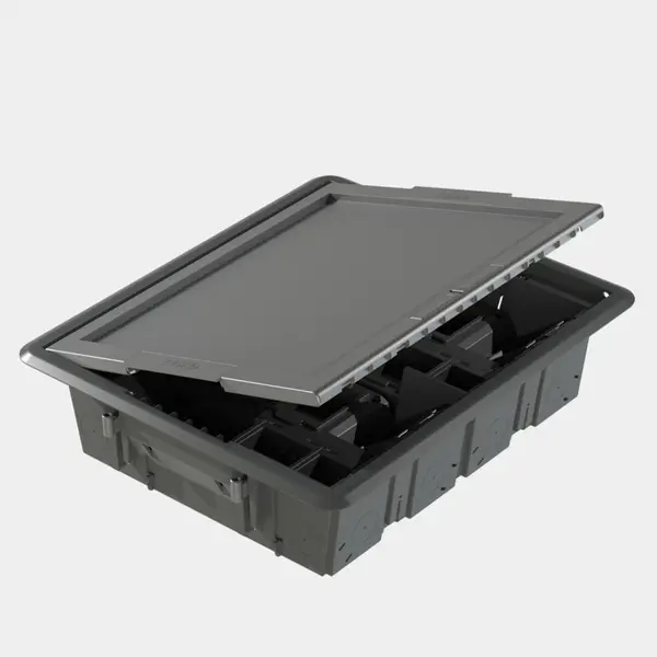 Doza de pardoseala 32 module cu capac decupat Gewiss System GW24607