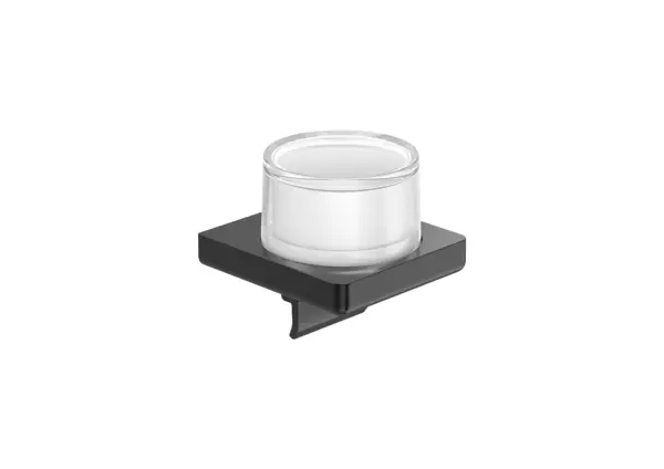 Dozator baie Roca Tempo A817037NM0, montare pe perete, 180 ml, metal/sticla, Negru titan mat