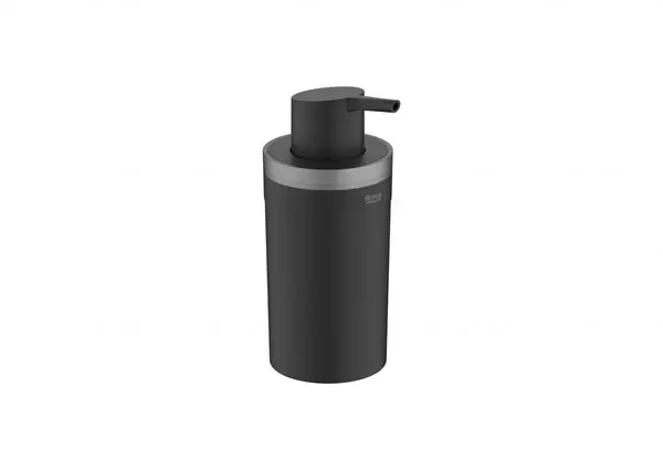 Dozator baie Roca Victoria A817893NB0, pe blat, 160 ml, plastic, mat, Negru