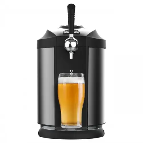 Dozator de bere CECOTEC BeerFlow Steel 5000, 65 W, Temperatura reglabila 2-12 C, 5 l, Afisaj LED, Otel inoxidabil (Argintiu/Negru)