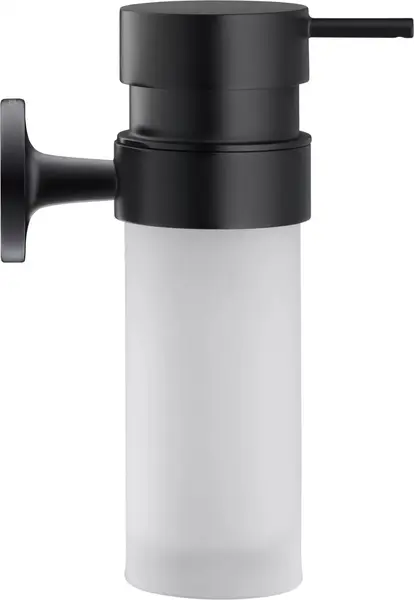 Dozator sapun baie Duravit Starck T 0099354600, montare pe perete, 250 ml, sticla/metal, Negru mat