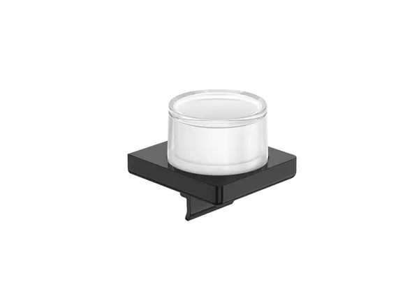 Dozator sapun Roca Tempo A817037CN0, montare pe perete, 160 ml, sticla/metal, Negru lucios