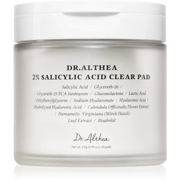 Dr. Althea 2% Salicylic Acid Clear Pad discuri pentru curatare cu acid salicilic 65 buc