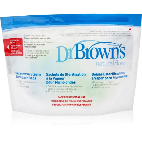 Dr. Brown's Microwave Steam Sterilizer Bags săculeți pentru sterilizare 5 buc