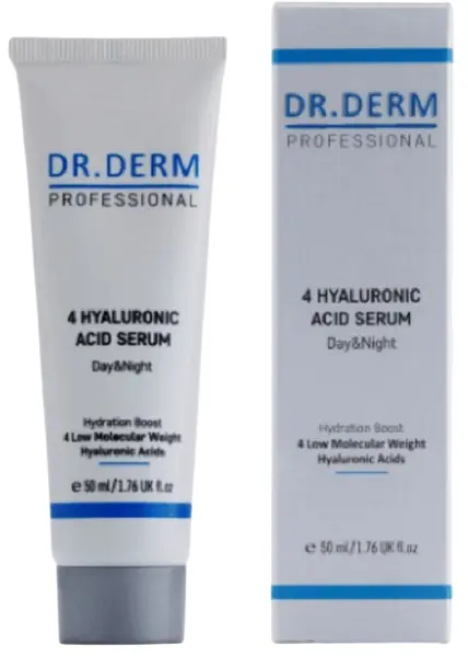 Dr. Derm Ser hidratant cu 4 tipuri de acid hialuronic, 50 ml
