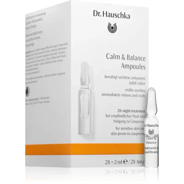 Dr. Hauschka Facial Care ingrijire calmanta intensiva pentru piele sensibilă 28x2 ml