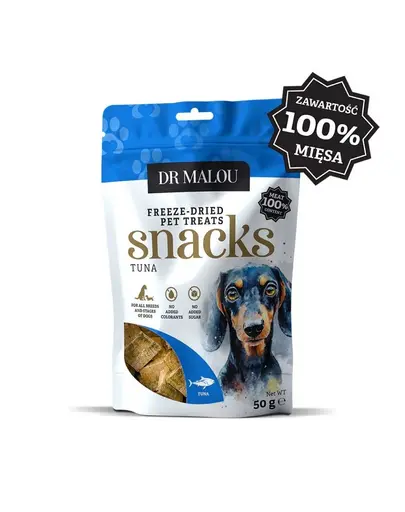 DR MALOU recompense pentru câini, cuburi din carne de ton 100% liofilizate 2x50 g