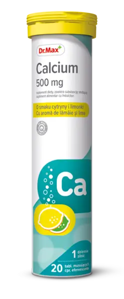 Dr. Max Calciu 500mg, 20 comprimate efervescente