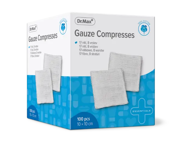 Dr. Max Comprese non-sterile 10x10cm, 100 bucati