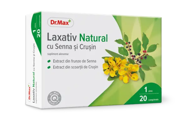 Dr. Max Laxativ Natural cu Senna si Crusin, 20 comprimate filmate