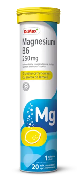 Dr. Max Magnesium B6 250mg, 20 comprimate efervescente