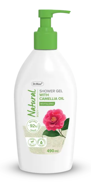 Dr. Max Natural Gel de dus cu ulei de camelie, 490ml