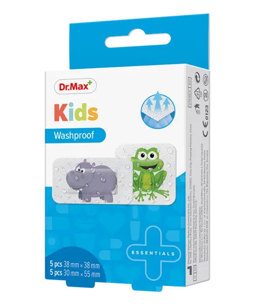 Dr. Max Plasture pentru copii 38 x 38mm, 5 bucati + 30 x 55mm, 10 bucati