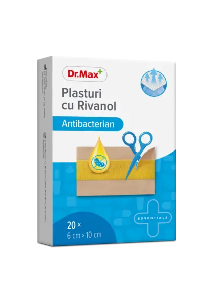 Dr. Max Plasturi cu rivanol 6x10cm, 20 bucati