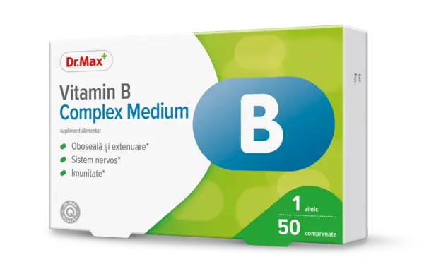 Dr. Max Vitamin B Complex Medium, 30 comprimate