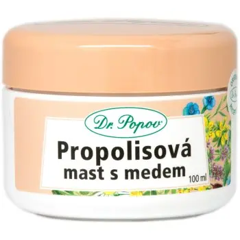 Dr. Popov Herbal ointments Propolis with honey unguent pentru piele iritata si cu mancarimi