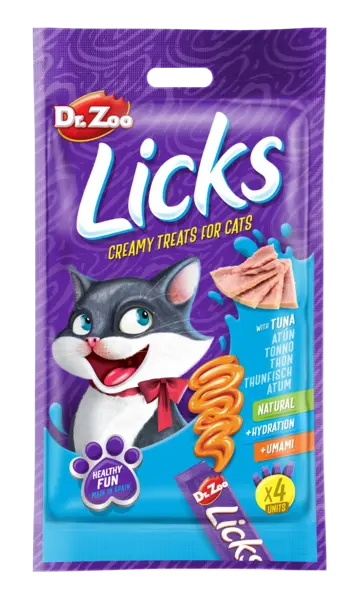 Dr Zoo Licks, recompense pisici, Ton, 4x15 g