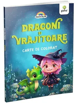 Dragoni si vrajitoare. Carte de colorat/***