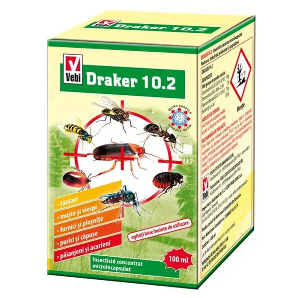 Draker 10.2 100 ml insecticid concentrat muste furnici paianjeni - Default Title