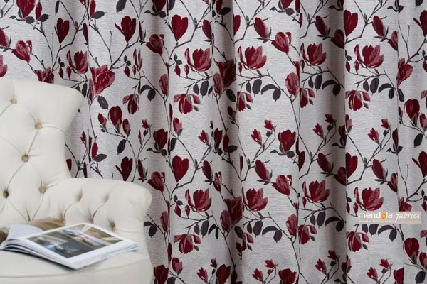 DRAPERIE CU REJANSA MENDOLA ROCHELLE ROȘU 07