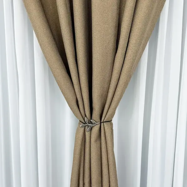 Draperie HoReCa TEXTURATA tip IN, 140cm latime x 260cm inaltime, cu TIV LAT, Cappuccino