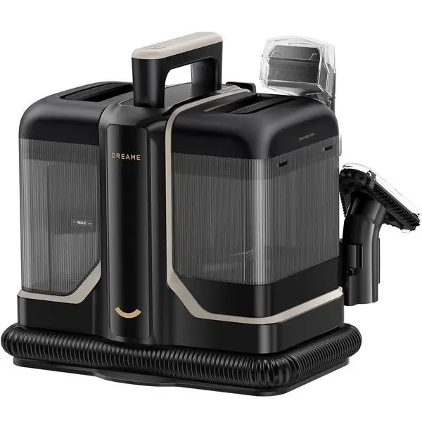 Dreame Aspirator cu spalare Dreame N10, Putere de aspirare 12.000Pa, 450 W, Curatare cu apa calda pana la 60 de grade, Design compact, 1.6 l/0.75 l, Negru