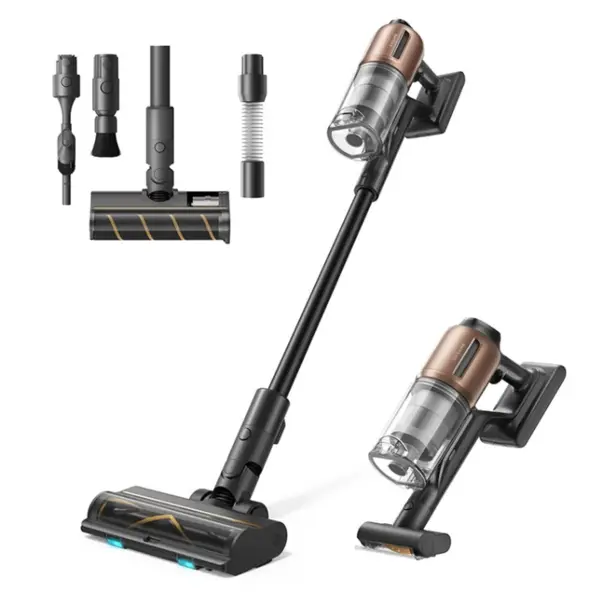 Dreame Aspirator vertical fara fir Dreame Z20 VZV16A, putere de aspirare 250AW, 2850mAh, motor de mare viteza de 140.000 rpm, autonomie pana la 90 min, filtrul HEPA, negru