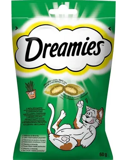DREAMIES 60 g Recompense pentru pisici, cu iarba matei