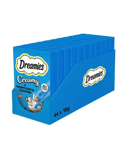 DREAMIES Creamy snack cremos pentru pisici 44x10 g cu somon