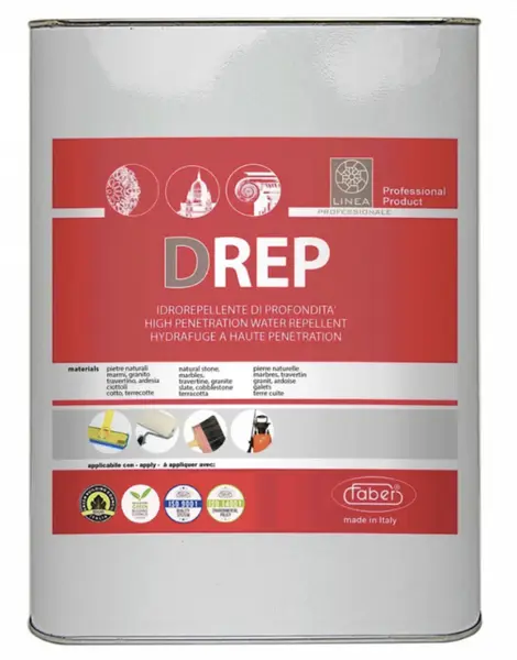 Drep, Impregnant profesional pentru piatra naturala, marmura, granit si ciment, 5L, Faber