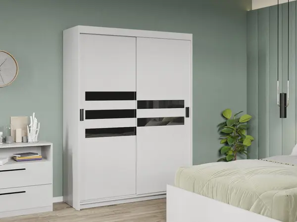 Dressing / Dulap dormitor Alb 138 - Glass