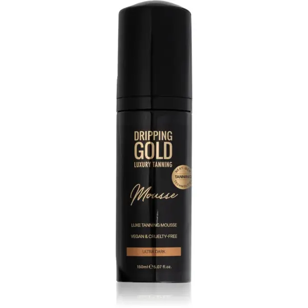 Dripping Gold Luxury Tanning Mousse spuma autobronzanta culoare Ultra Dark 150 ml