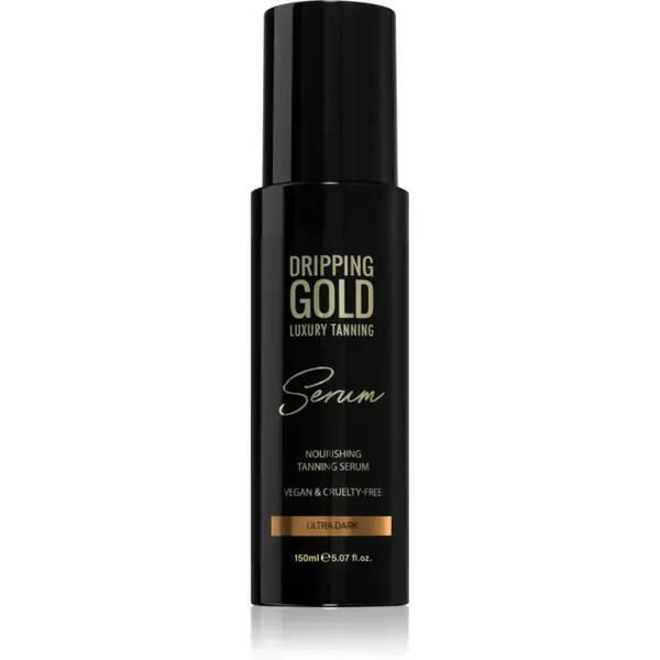 Dripping Gold Luxury Tanning Serum produs bronzare corp si fata culoare Ultra Dark 150 ml