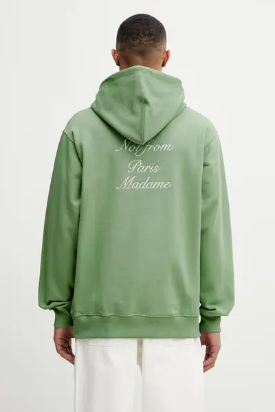 Drôle de Monsieur hanorac cu glugă pentru bărbați, din bumbac Le Hoodie Slogan Calligraphy