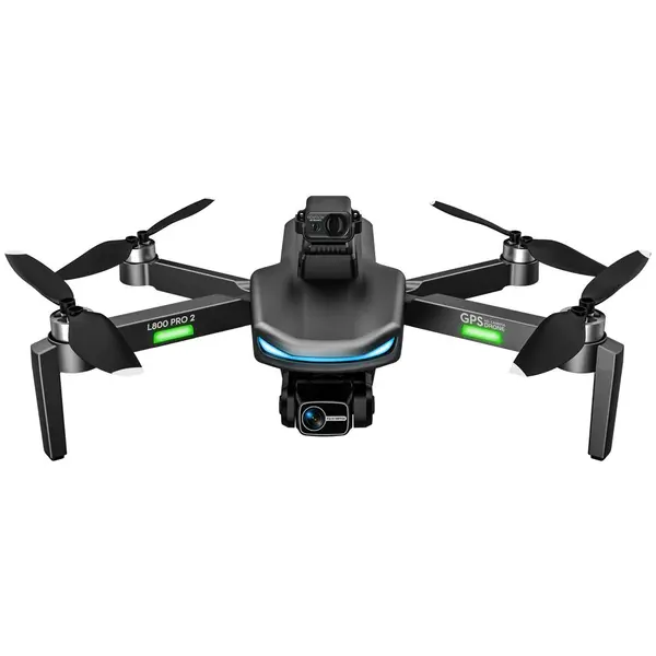 Drona L800 PRO doua camere 8K/4K GPS, cu obiectiv pentru evitarea obstacolelor laser 360°, stabilizator pe 3 axe, capacitate baterie 7.6V 3000 mAh, distanta de control 1200 m, autonomie zbor ~ 26 de minute