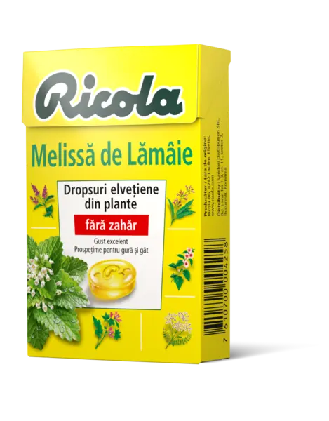Dropsuri din plante Lemon Mint, 40g, Ricola