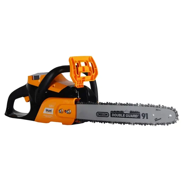 Drujba Electrica iHunt Strong Chainsaw 58V Power, cu Acumulator, Fierastrau Electric Portabil, 58V, Portocaliu