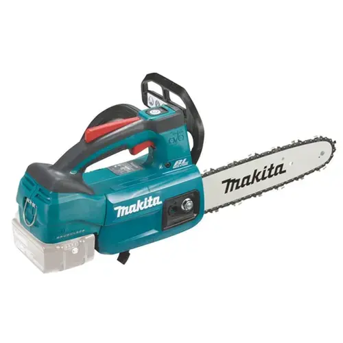 Drujba (fierastrau electric) cu lant pe acumulator Makita DUC254Z, 18 V, lungime lama 25 cm, viteza lant 24 m/s, pas lant 3/8, canelura lant 1.1 mm, fara incarcator si acumulator in setul de livrare