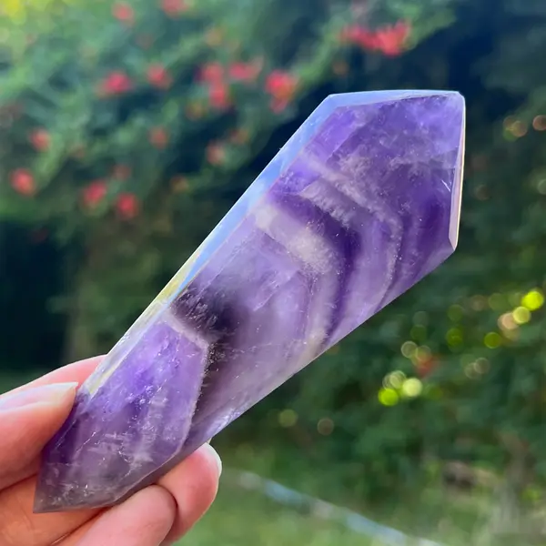 Dublu varf ametist chevron model L4