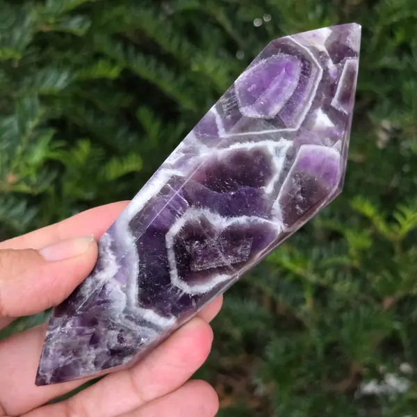 Dublu varf ametist chevron model L6