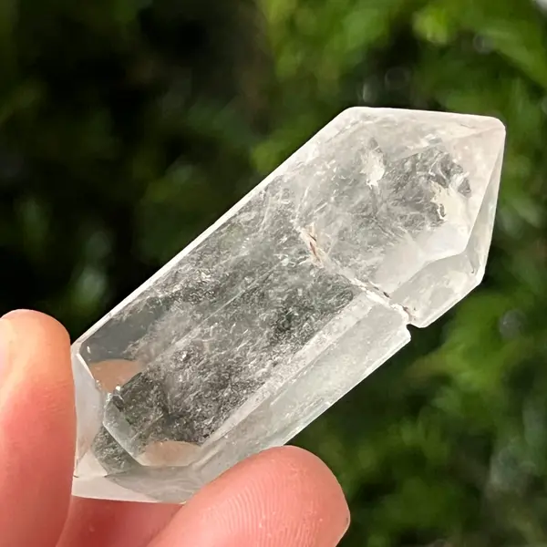 Dublu varf cristal de stanca/cuart incolor model mini20