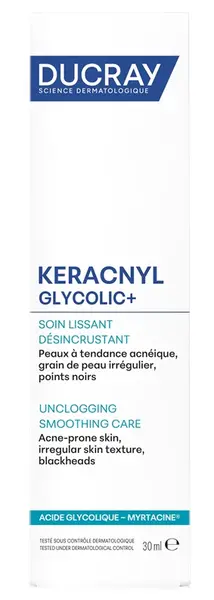 Ducray Keracnyl Crema impotriva comedoanelor Glycolic+, 30 ml