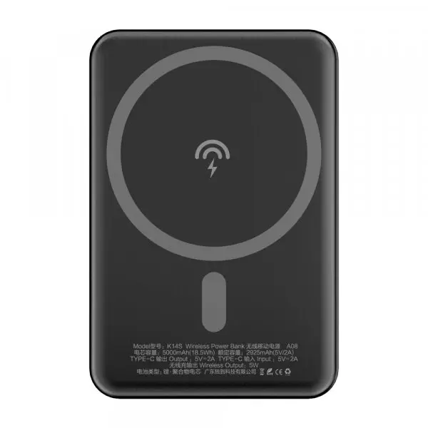 Dudao Powerbank Dudao K14S, 5000mAh, USB-C, MagSafe, 20W, negru