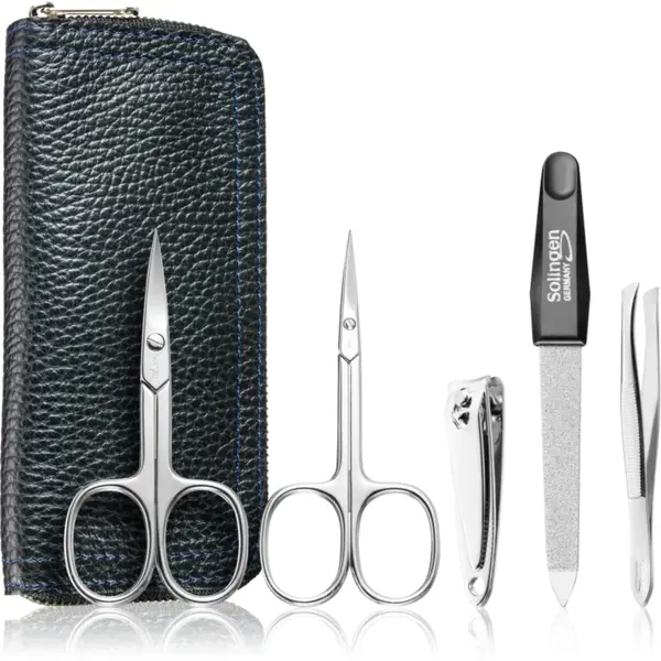 DuKaS Premium Line Solingen 1825 Set de manichiură geanta din piele pentru bărbați