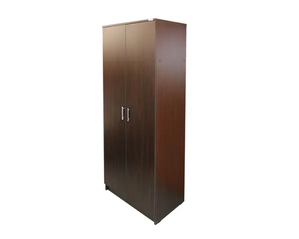 Dulap 2 Usi cu Polite si Bara de Haine, PAL Melaminat 16 mm, 80x200x52 cm